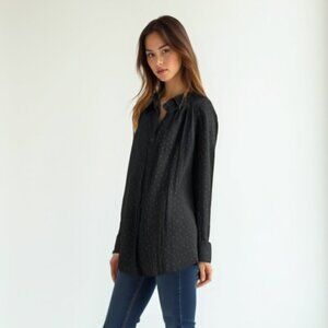In every story Black Button-Up Women's Top 1X